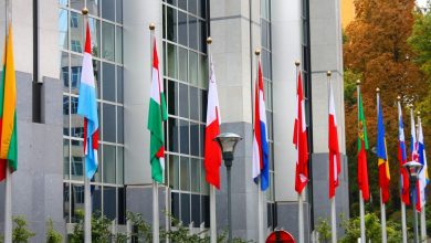 AB üye ülke bayrakları, Avrupa Parlamentosu Brüksel